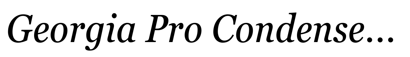 Georgia Pro Condensed Italic